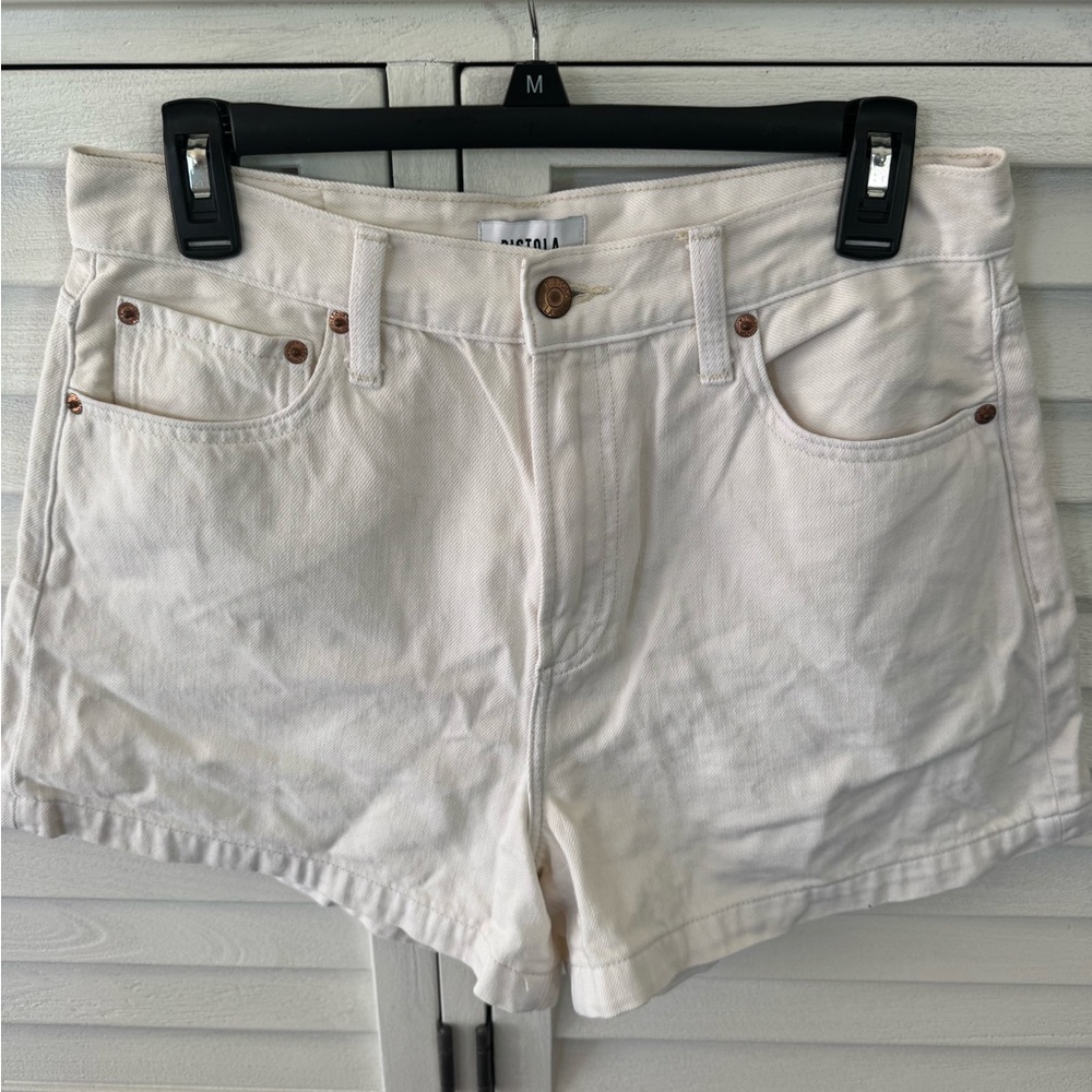 Pistola Cream Jean Shorts